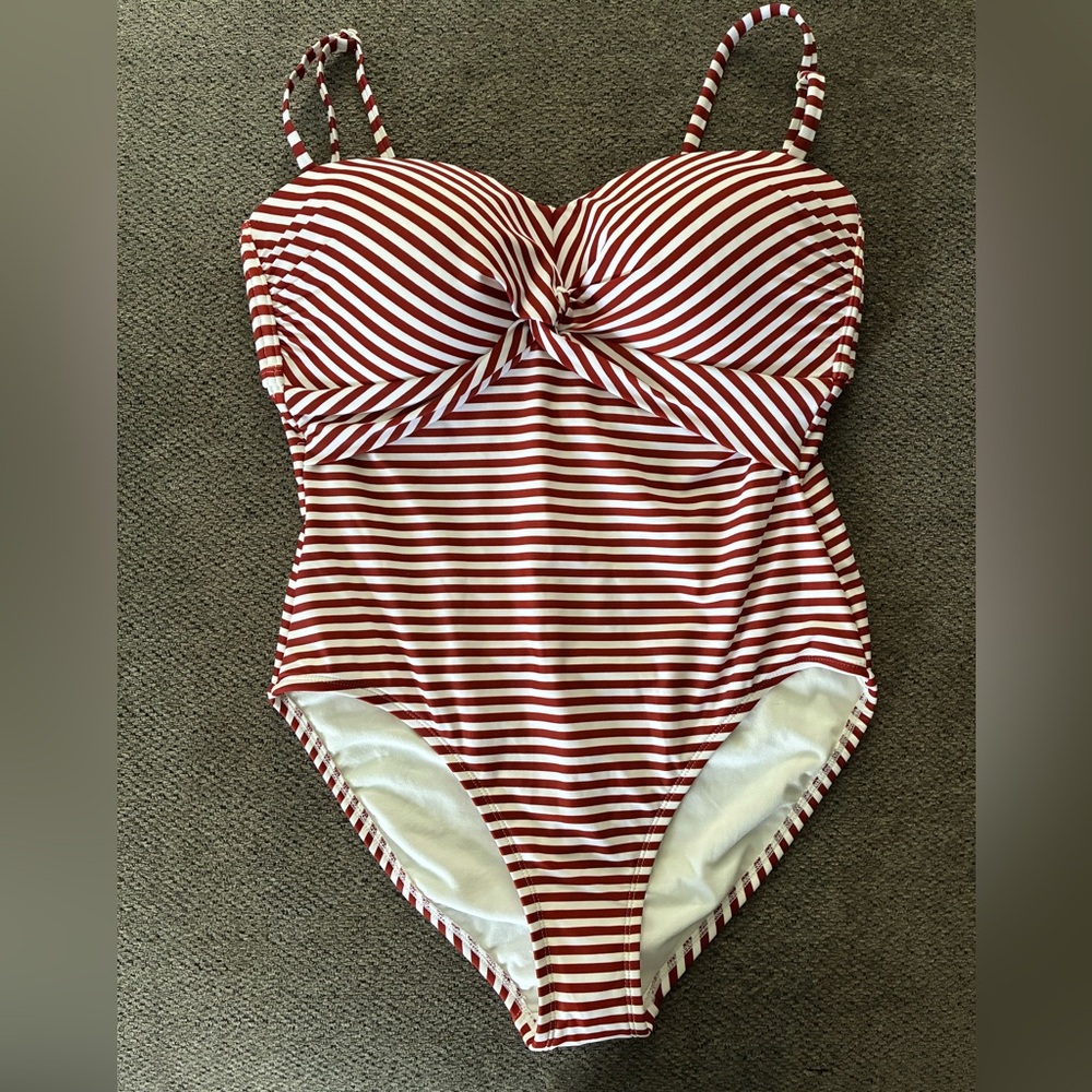 Kona Sol Strapless One Piece Bathing Suit Large 12-14